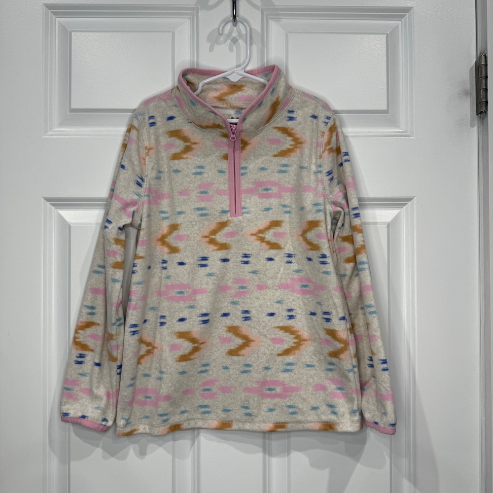 OshKosh Bgosh Girls Fleece Quarter Zip Pullover Tribal Print Size‎ 10